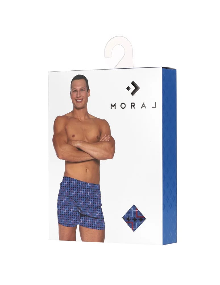 Bokserki luźne - Majtki męskie bokserki luźne ze wzorem geometrycznym WIELOKOLOROWY - produkt moraj.pl 2
