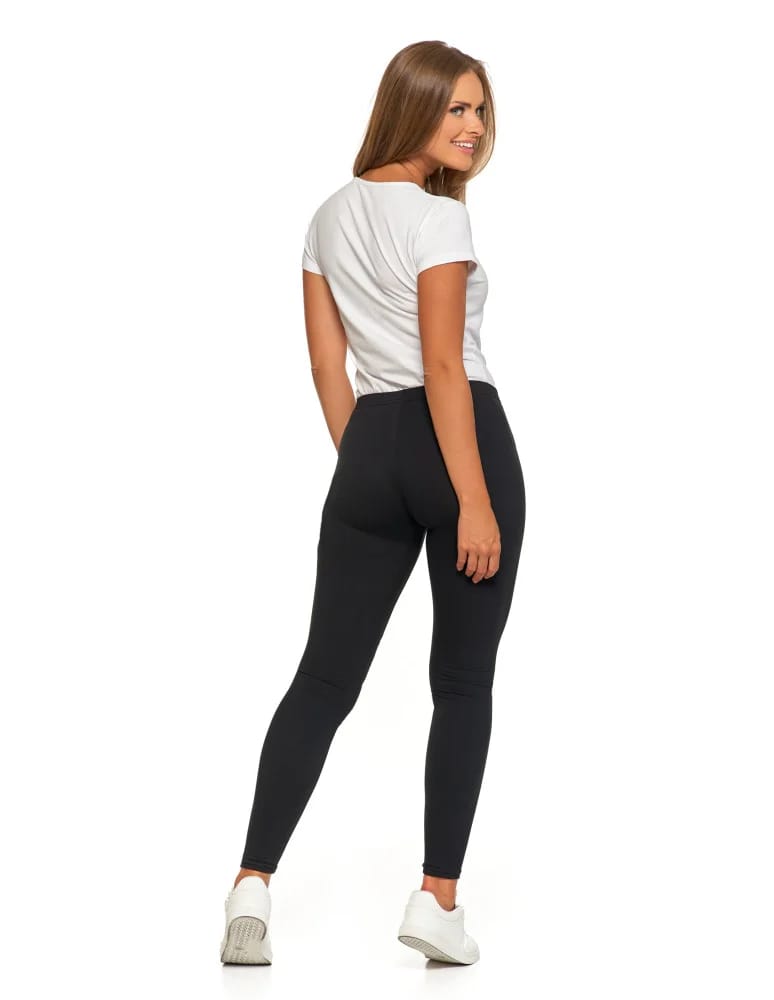 Legginsy damskie - Klasyczne czarne legginsy damskie peach touch CZARNY - produkt moraj.pl 5