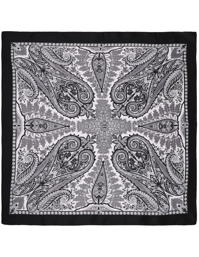 Szale i chusty - Damska apaszka w stylu paisley CZARNY  - produkt moraj.pl 2