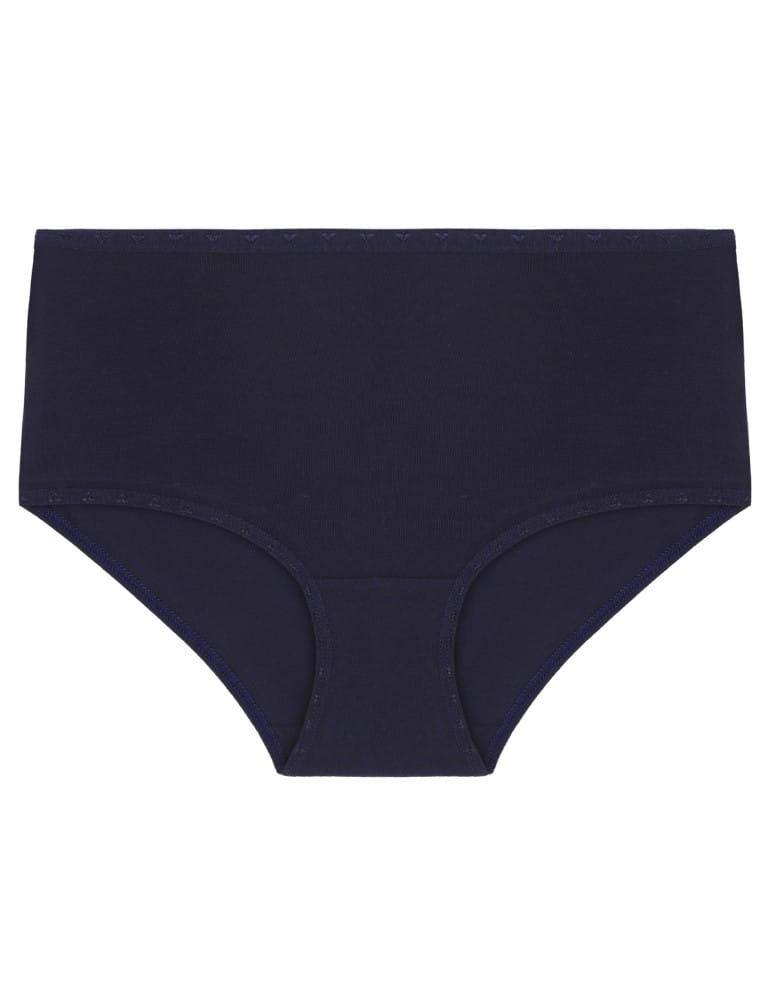 Majtki figi - Damskie figi maxi bikini bawełniane wysoki stan 3-pak WIELOKOLOROWY  - produkt moraj.pl 2
