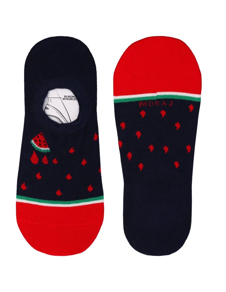 Niskie stopki - Skarpetki damskie niskie stopki z motywem arbuza 3-pak WIELOKOLOROWY - produkt moraj.pl 5
