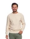 Sweter męski bawełniany klasyczny BEŻOWY