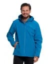 Kurtka męska softshell wodoodporna z odpinanym kapturem NIEBIESKI