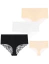 Majtki damskie z koronką maxi bikini 3-pak WIELOKOLOROWY