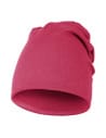 Czapka damska przejściowa gładka beanie czapka na chłodniejsze dni RÓŻOWY