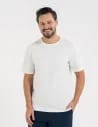 Koszulka męska t-shirt z bawełny czesanej BIAŁY