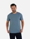 Koszulka męska T-shirt bawełniany z kieszonką NIEBIESKI