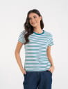 T-shirt damski bawełniany w paski WZÓR 2
