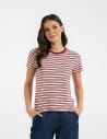 T-shirt damski bawełniany w paski WZÓR 1