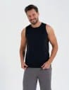 Tank top męski bawełniany koszulka bez rękawów CZARNY