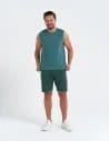 Koszulka męska tank top bez rękawów luźna ZIELONY