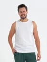 Tank top męski koszulka bez rękawów bawełniana 100% BIAŁY