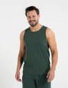 Męski tank top gładka koszulka bez rękawów ZIELONY