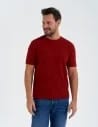 T-shirt męski klasyczny z krótkim rękawem CZERWONY