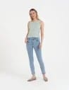 Damskie spodnie skinny jeansowe rurki NIEBIESKI