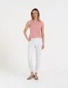 Damskie spodnie skinny jeansowe rurki BIAŁY