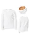 Bluzka dziecięca longsleeve bawełniana z długim rękawem BIAŁY
