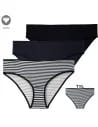 Zestaw komfortowych fig damskich bawełniany komplet bikini 3-pak WIELOKOLOROWY