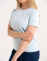 Koszulka damska bawełna Premium T-shirt dekolt okrągły JASNY NIEBIESKI 