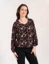Bluza damska wiskozowa 100% zwiewna o pudełkowym kroju WZÓR 1