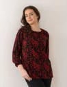Bluzka damska elegancka z naturalnej wiskozy o kroju oversize WZÓR 1