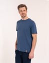 T-shirt męski bawełniany 100% z krótkim rękawem koszulka casual GRANATOWY