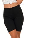 Legginsy kolarki damskie w prążek wysoki stan CZARNY