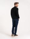 Męski sweter z półgolfem CZARNY