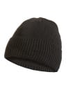 Czapka męska zimowa prążkowana ciepła dzianinowa beanie klasyczna CZARNY