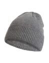 Czapka męska zimowa prążkowana ciepła dzianinowa beanie klasyczna SZARY