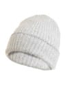 Czapka damska zimowa beanie z błyszczącą nitką SZARY