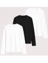 Bluzka męska z długim rękawem bawełniana wielopak longsleeve klasyczny gładki 3-pak 3XL 