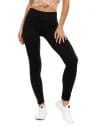 Czarne klasyczne legginsy damskie z wysokim stanem Plus Size CZARNY