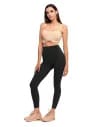 Legginsy damskie sportowe funkcyjne z wysokim stanem CZARNY