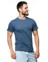Koszulka męska bawełniana T-shirt CIEMNY NIEBIESKI