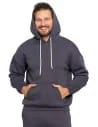 Męska bluza dresowa oversize z kapturem ocieplana GRAFIT