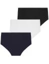 Damskie figi maxi bikini bawełniane wysoki stan 3-pak WIELOKOLOROWY