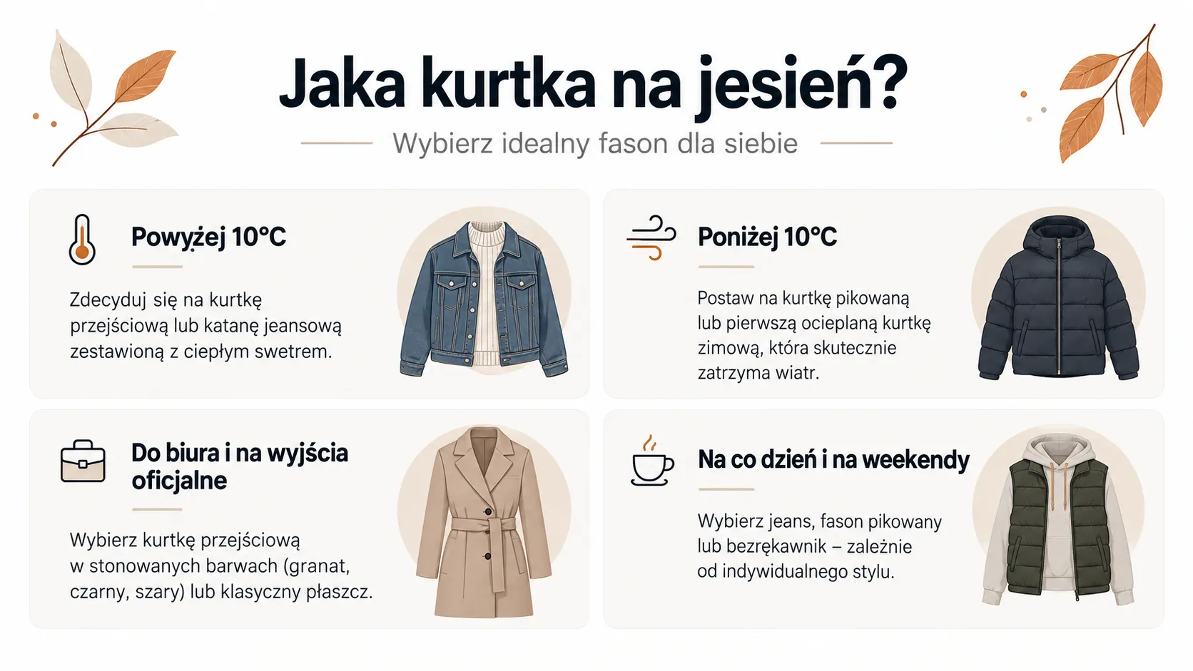 Jaka kurtka na jesień? Wybierz idealny fason dla siebie
