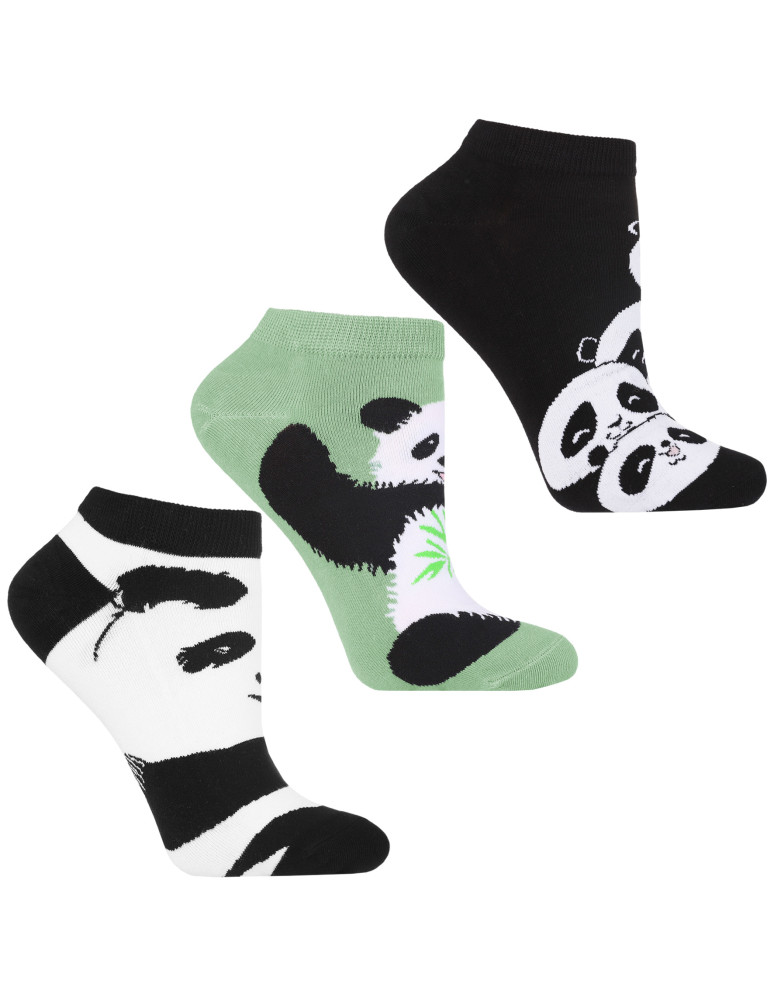 Skarpetki damskie stopki w pandę 3-pak (Kolor: WIELOKOLOROWY - Rozmiar: 38-41)