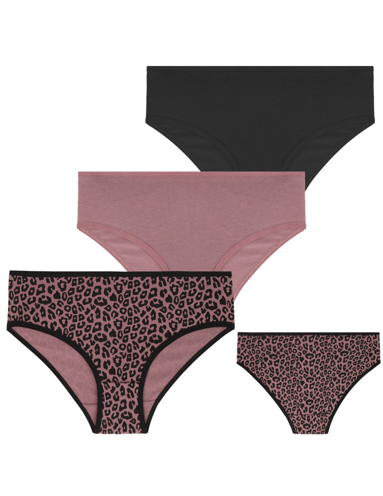 Damskie majtki figi bikini z bawełny 3-pak (Rozmiar: XL - Kolor: WIELOKOLOROWY)