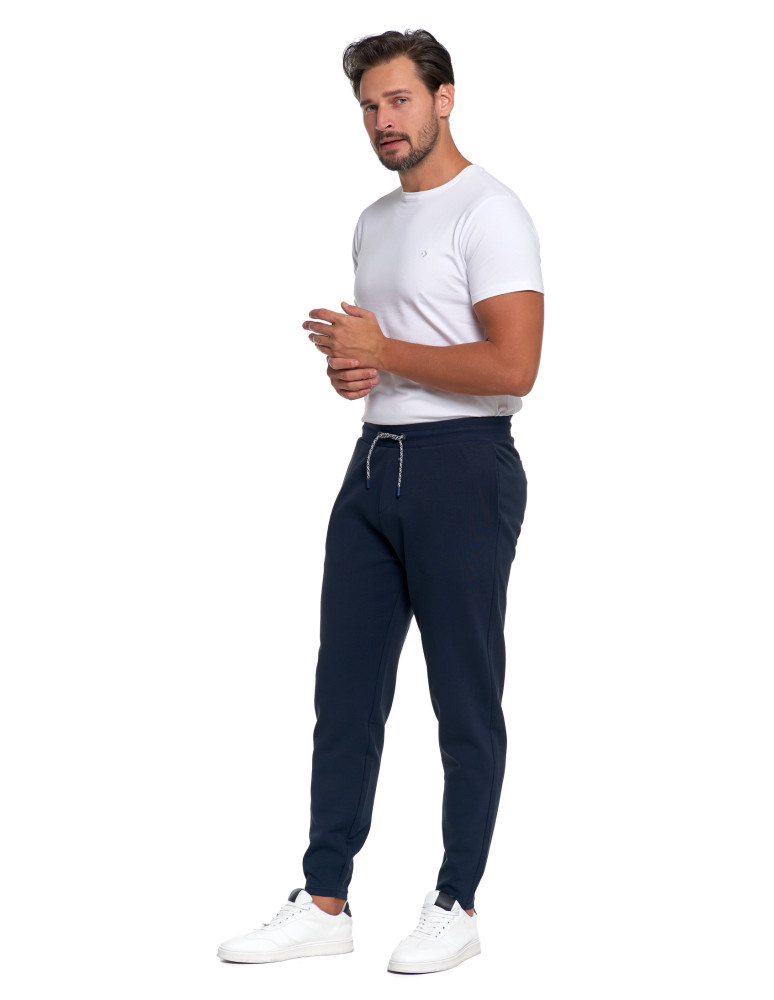 Spodnie dresowe męskie z kieszeniami (Kolor: GRANATOWY - Rozmiar: 2XL)