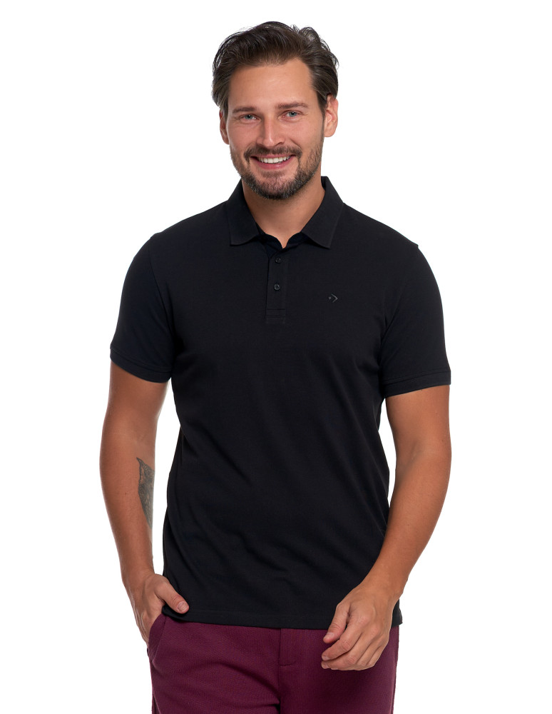 Męska koszulka polo z bawełny (Rozmiar: L - Kolor: BORDOWY)