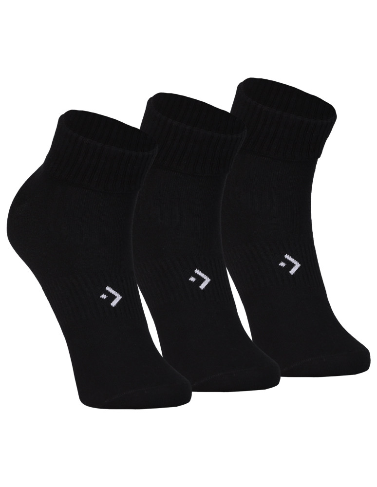 Męskie skarpetki czarne za kostkę ze ściągaczami 3-pak (Kolor: CZARNY - Rozmiar: 39-42)