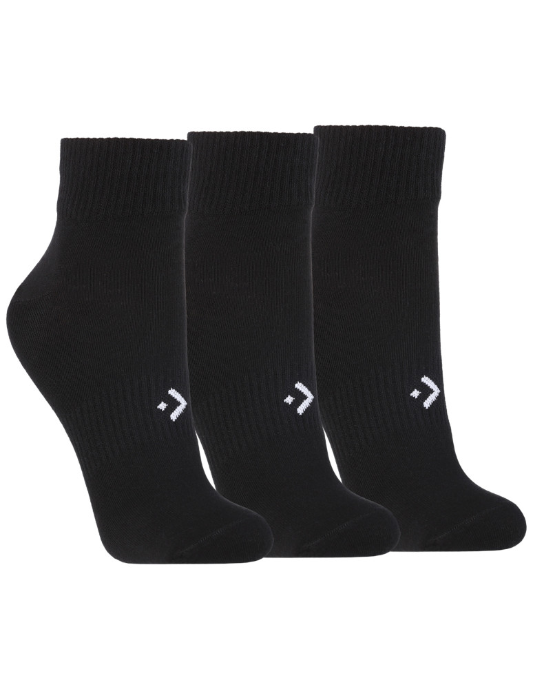 Damskie skarpetki czarne za kostkę ze ściągaczami 3-pak (Kolor: CZARNY - Rozmiar: 35-38)