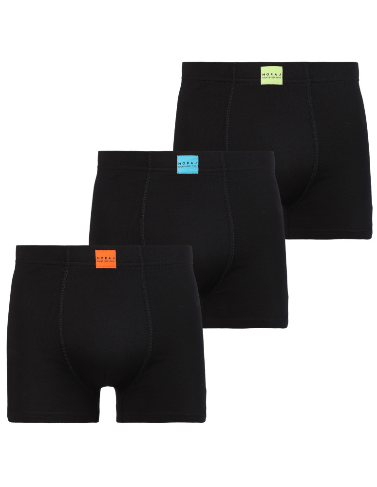 Bokserki męskie klasyczne dopasowane z naszywką 3-pak (Rozmiar: XL - Kolor: WIELOKOLOROWY)