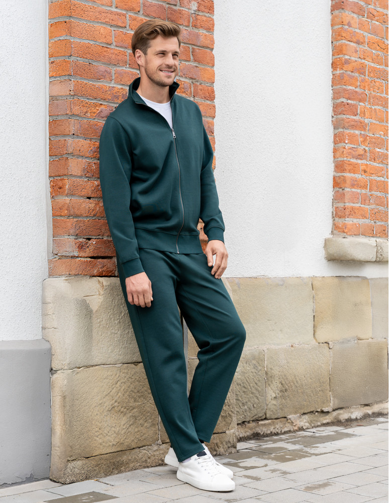 Męskie spodnie dresowe z prostą nogawką (Kolor: CZARNY - Rozmiar: M)