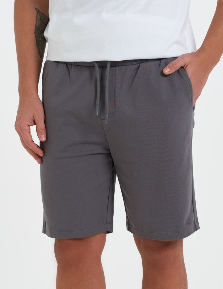 Szorty męskie dresowe spodenki gładkie (Kolor: NIEBIESKI - Rozmiar: XL)