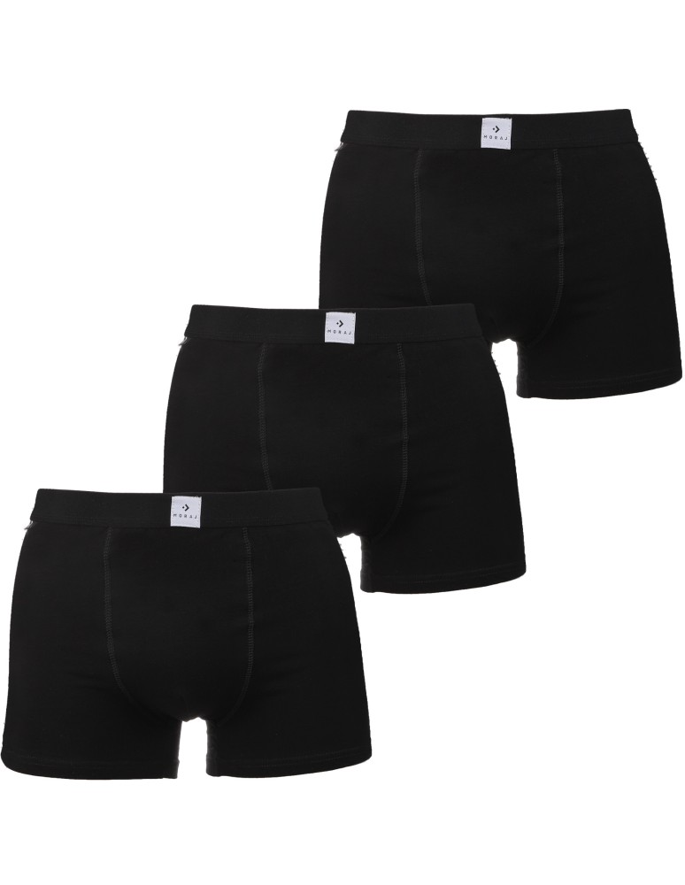 Majtki bokserki męskie bawełniane dopasowane czarne 3-pak (Kolor: CZARNY - Rozmiar: XL)