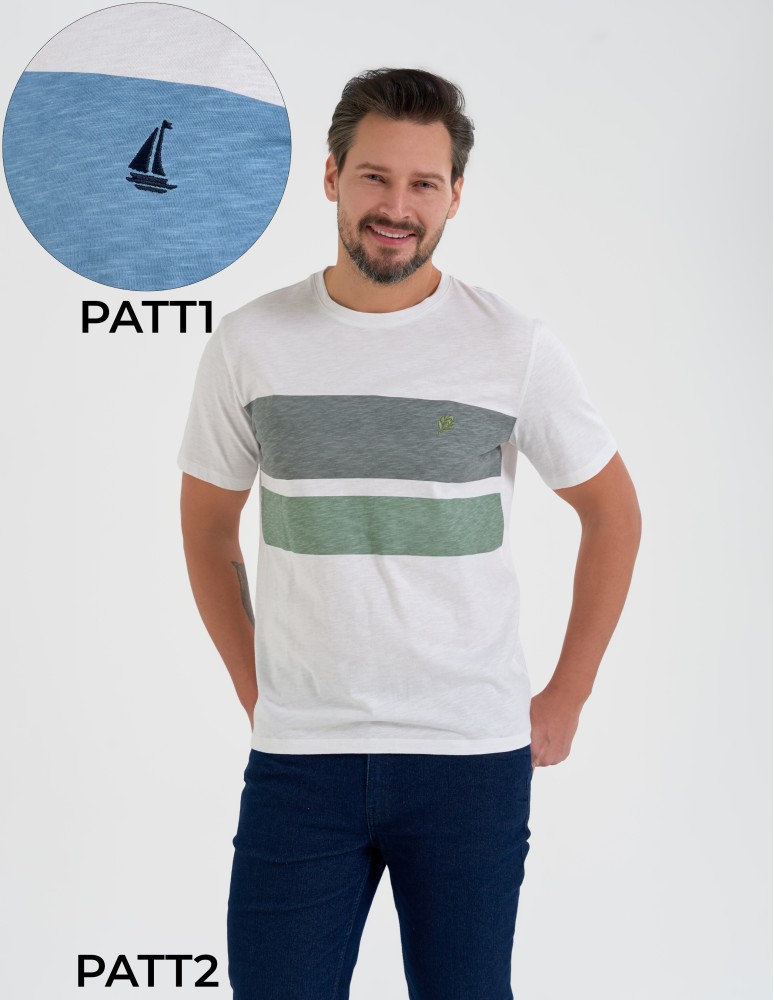 T-shirt męski bawełniany z krótkim rękawem (Rozmiar: XL - Kolor: WZÓR 1)