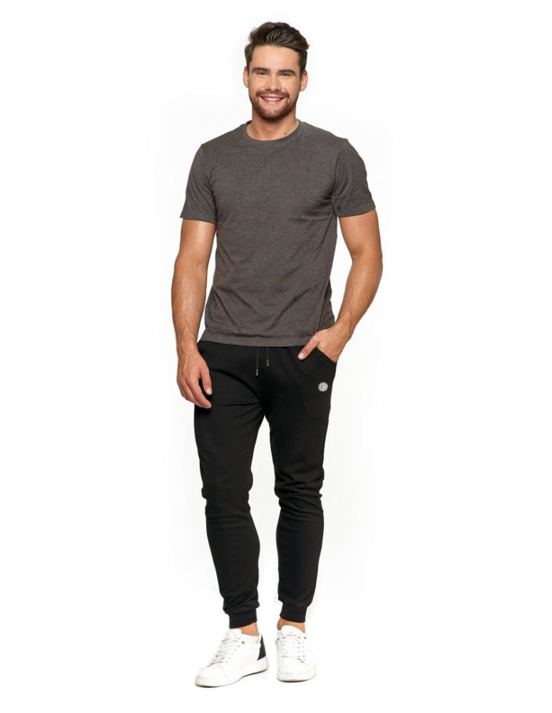 Spodnie męskie dresowe wiązane na sznurek (Kolor: CZARNY - Rozmiar: M)